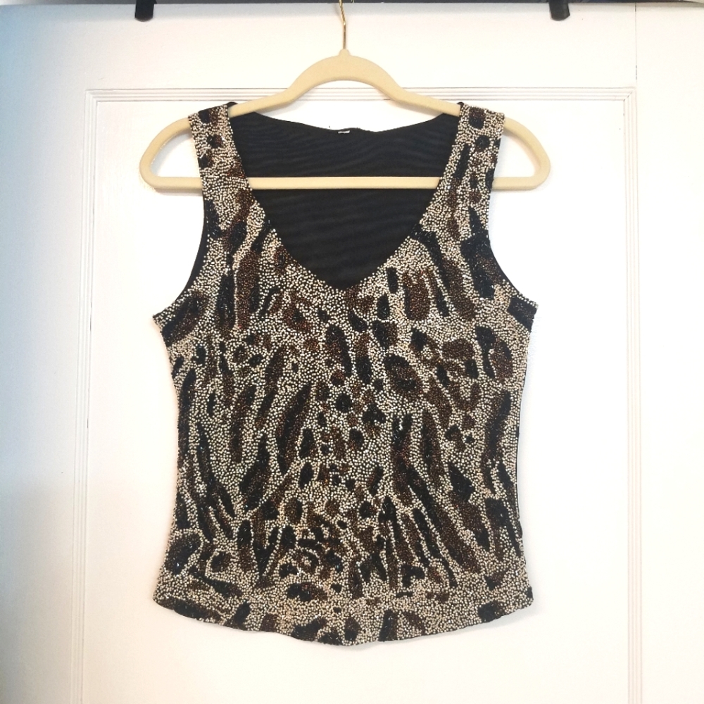 Vintage Beaded Tank Size Med